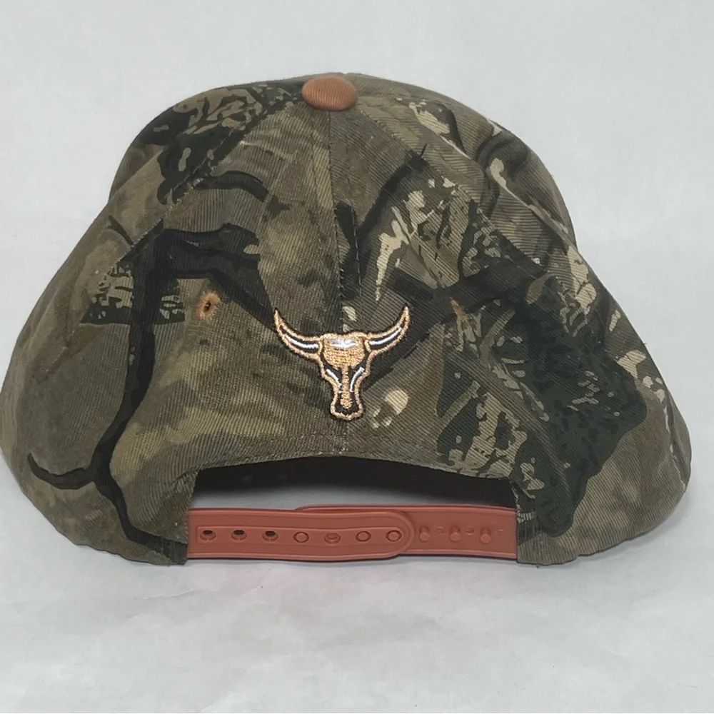 Top Level Bullhead Longhorn SnapBack‎ Cap Camo Embroidered Flat Bill